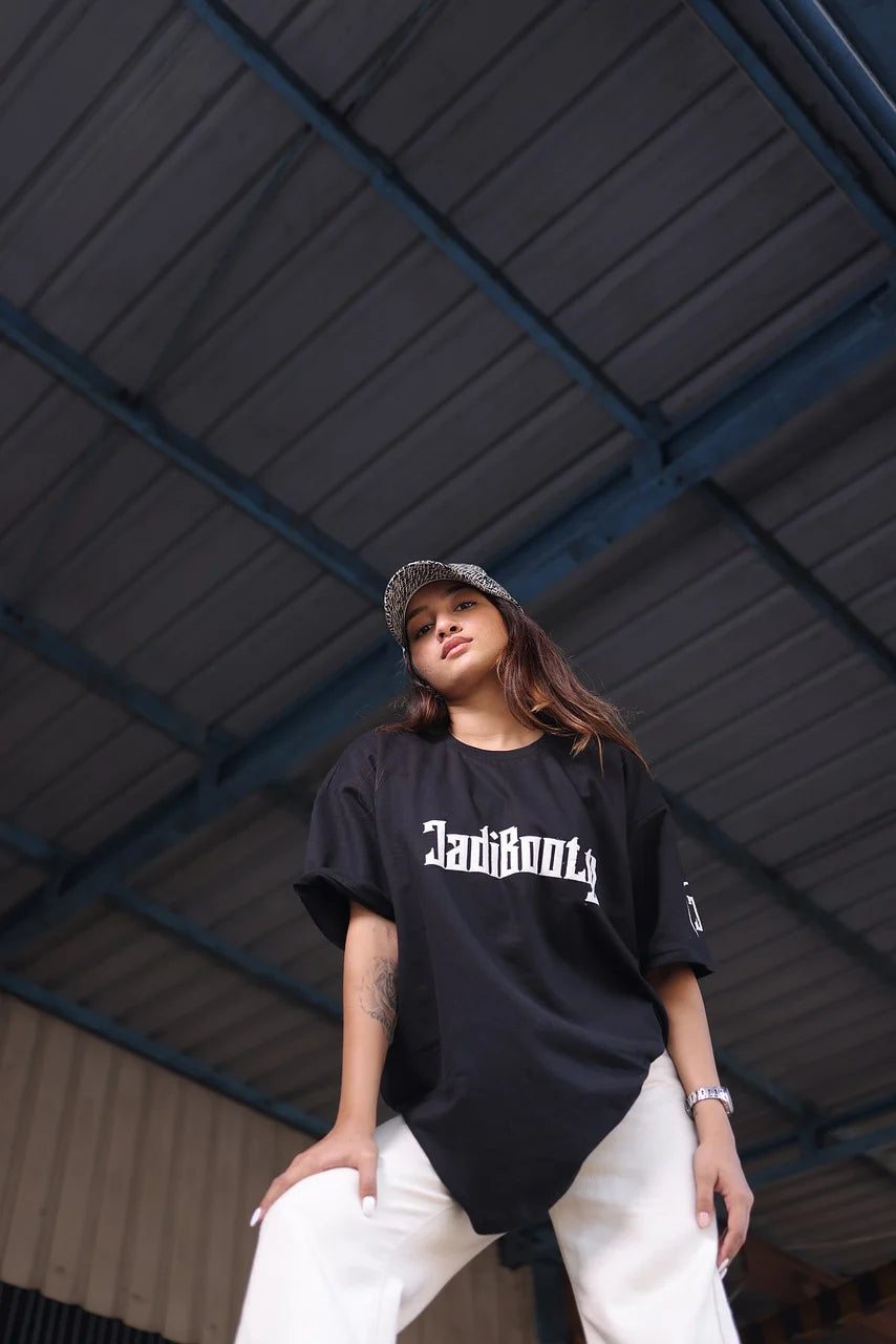 Over-sized black T-shirt